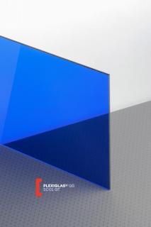 Plexisklo lité PLEXIGLAS GS modrá 5C01 síla 3mm,  (Plexisklo GS, Plexi, Plexiglas, reklama)