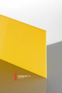 Plexisklo lité PLEXIGLAS GS žlutá 1H01 síla 5mm,  (Plexisklo GS, Plexi, Plexiglas, reklama)