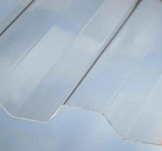 Trapézové polykarbonátové desky MACROLUX s hladkým povrchem 76/18 čirá  (Trapézové polykarbonátové desky s hladkým povrchem 76/18 ATHERMIC - teploreflex)