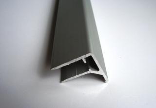 Ukončovací AL U profil s prodlouženou hranou - stříbrný ELOX na 6mm  (Montážní příslušenství a doplňky polykarbonátových desek)