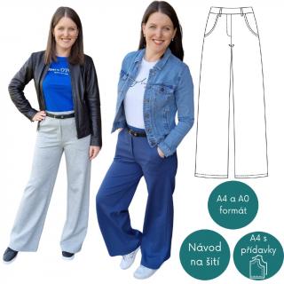 Střih na dámské kalhoty Freedom vel.XXS-XXXL (210)