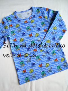 Střih na dětské tričko- vel. 86-116 (14)