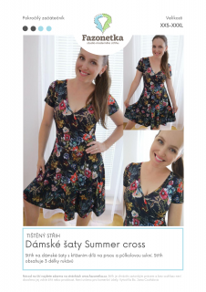 Tištěný střih na dámské šaty Summer cross vel.XXS-XXXL