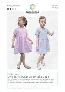 Tištěný střih na dívčí šaty Summer Dream vel.80-134