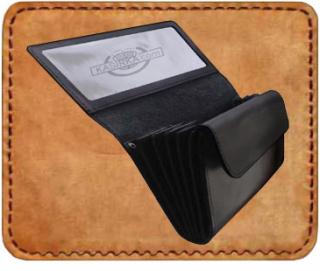 Kasírka celokožená peněženka pro číšníky.  Kasírtaška s koženým vnitřkem ručně šitá