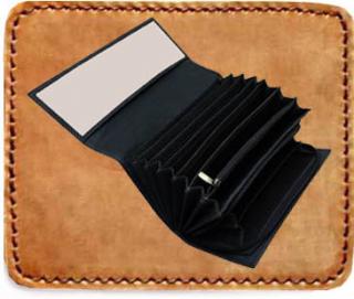 Kasírka - Velká číšnická peněženka , kasírtaška pro číšníky kožená .