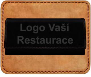 Kožená číšnická Kasírka s vašim logem monogramem