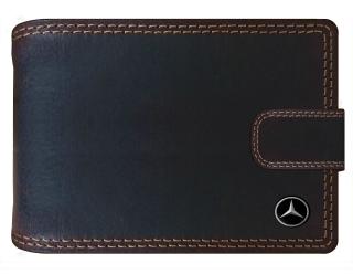 MERCEDES-BENZ kožená pánská peněženka hnědá RFID