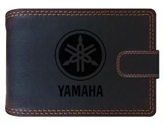 YAMAHA kožená pánská peněženka hnědá RFID