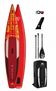 Nafukovací paddleboard Aqua Marina Race - 12'6 x27 x6  Sklolaminát