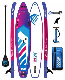 Nafukovací paddleboard Neon X7 Lady Tourer 12’0" x31"x6" Hliník