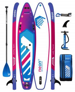 Nafukovací paddleboard Neon X7 Lady Tourer 12’0" x31"x6" Sklolaminát