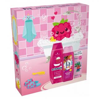 Dárková sada - pro děti - Sprchový gel + šampon + zubní pasta pro holky