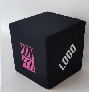 Molitanová kostka Moliplay outdoor sedací s vlastním potiskem 40 cm (Velikost Jumbo 40 cm - event marketing)