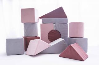 Molitanová stavebnice Moliplay Velvet Pastels 14 dílů velikost L (Velikost L)