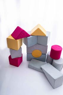 Molitanová stavebnice Moliplay Velvet Pastels 15 dílů velikost XXL (Velikost XXL)