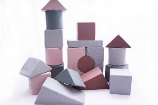 Molitanová stavebnice Moliplay Velvet Pastels 19 dílů velikost L (Velikost L)