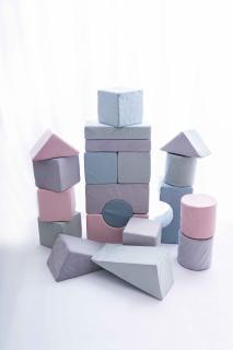 Molitanová stavebnice Moliplay Velvet Pastels 20 dílů velikost L (Velikost L)