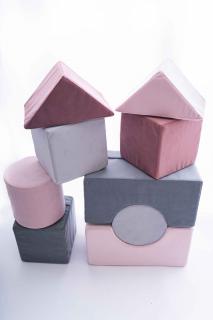 Molitanová stavebnice Moliplay Velvet Pastels 9 dílů velikost L (Velikost L)