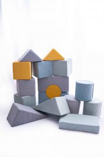 Molitanová stavebnice Moliplay Velvet Pastels B 16 dílů velikost L (Velikost L)
