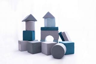 Molitanová stavebnice Moliplay Velvet Pastels C 16 dílů velikost L (Velikost L)