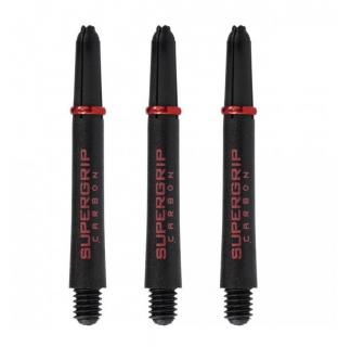 Násadky na šipky Harrows supergrip carbon RED medium - sada 3 ks
