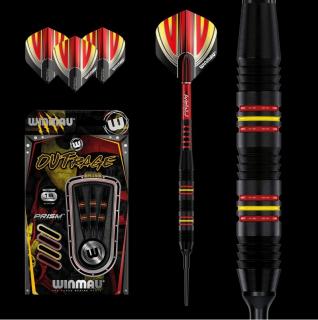 Šipky Outrage Brass Winmau v.2 - Soft šipky 18gr