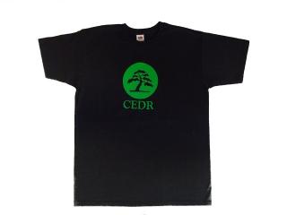 CEDR Triko s logem CEDR černé S-XXL (Černé triko se zeleným logem CEDR)