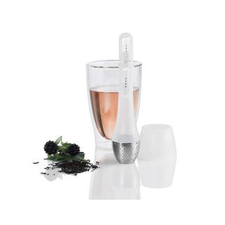 AdHoc Sítko na čaj TEATIME s přesýpacími hodinami bílé