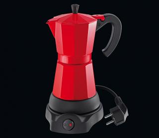 Cilio Kávovar elektrický Classico na 6 šálků červený 300 ml