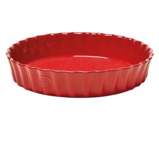 Emile Henry Koláčová forma hluboká 28 cm červená Burgundy