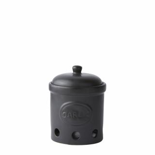 Galzone Keramická dóza Garlic černá