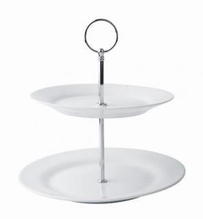Galzone Porcelánový Etažér dvoudílný kulatý