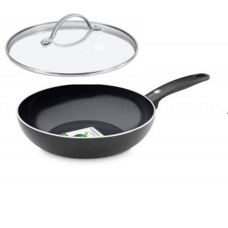 Greenpan Wok pánev s poklicí CAMBRIDGE BLACK 28 cm