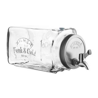 Kilner Skleněný nápojový automat do lednice s kohoutkem 3 l
