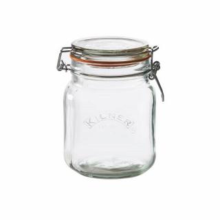 KILNER zavařovací sklenice s klipem hranatá 1l