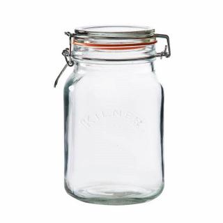 KILNER zavařovací sklenice s klipem hranatá 2l