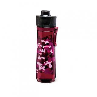 Láhev na vodu Sports Tracker 800 ml, Burgundy Camo potisk - Aladdin