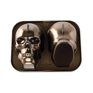 Nordic Ware Bábovka Lebka 9cup tmavá měď