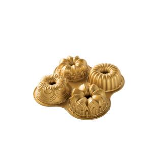 Nordic Ware Čtveřice mini bábovek 4ks zlatá