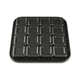 Nordic Ware Forma Brownie kostičky - plát s 16 formičkami 3 cup stříbrná