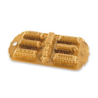 Nordic Ware Forma polární expres plát se 7 formičkami zlatá
