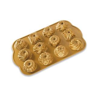 Nordic Ware Minibábovky plát s 12 formičkami zlatá