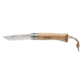 OPINEL VRI N°08 Inox rukojeť buk + kožený provázek