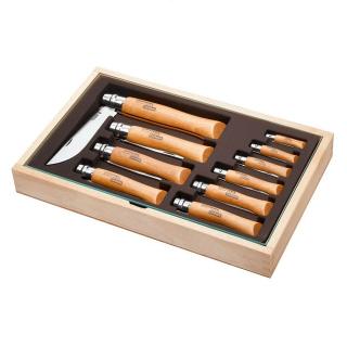 OPINEL VRI N°10 dřevěný zásobník s 10 karbonovými noži