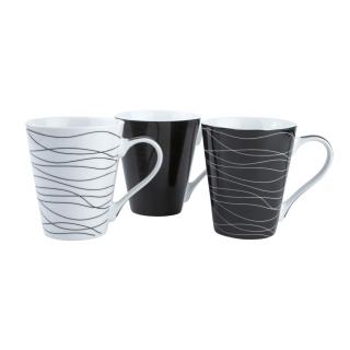 Sada hrnků 3 ks 0,3 l, různé designy - KJ Collection