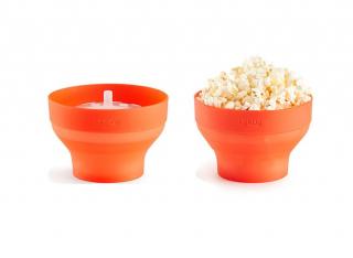 Sada nádob na přípravu popcornu v mikrovlnce mini, 2 ks, červená - Lékué