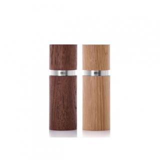 Set mlýnků na sůl a pepř Textura, 15 cm, přírodní a hnědý dub - AdHoc
