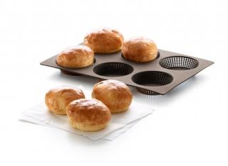 Silikonová forma na housky, Roll Bread, 6 ks, hnědá - Lékué