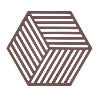 Silikonová podložka pod hrnec Hexagon 1 ks, čokoládová - Zone Denmark